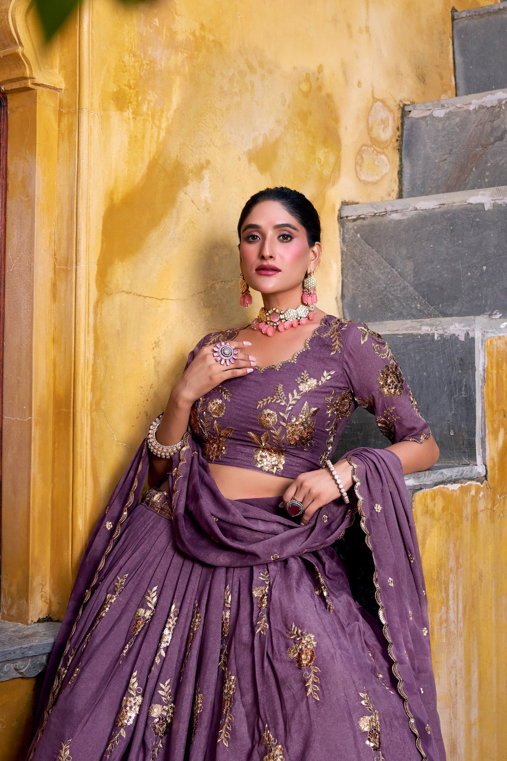 Women's Designer Ready to Wear Lehenga Saree | Heavy Zari & Sequins Embroidered Party Wear Ethnic Wear | Wedding, Reception & Festive Collection
