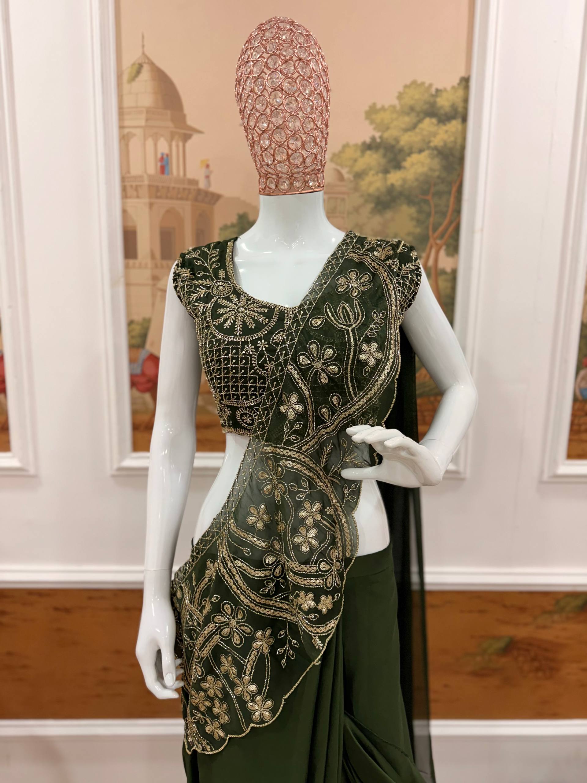 Premium Designer Saree with Heavy Embroidery Blouse – Elegant Party Wear