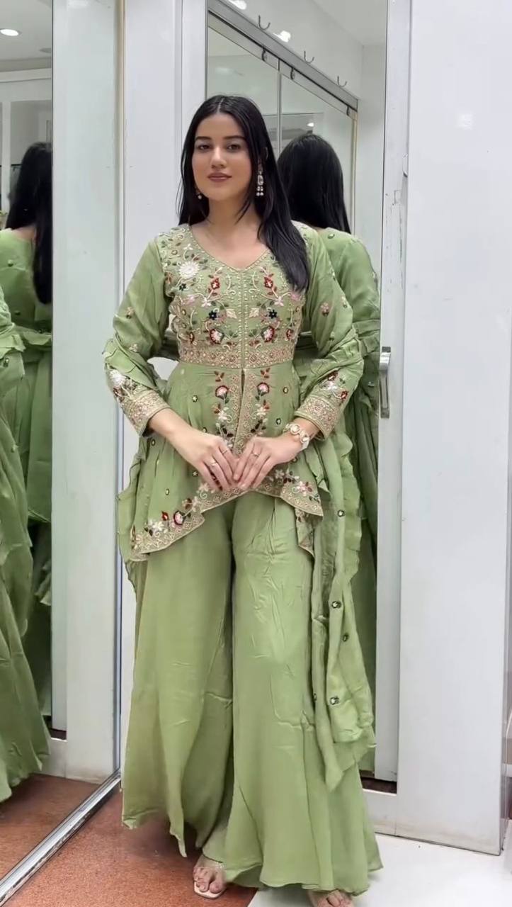 Premium Embroidered Sharara Set for Women with Dupatta | Party Wear Ethnic Outfit