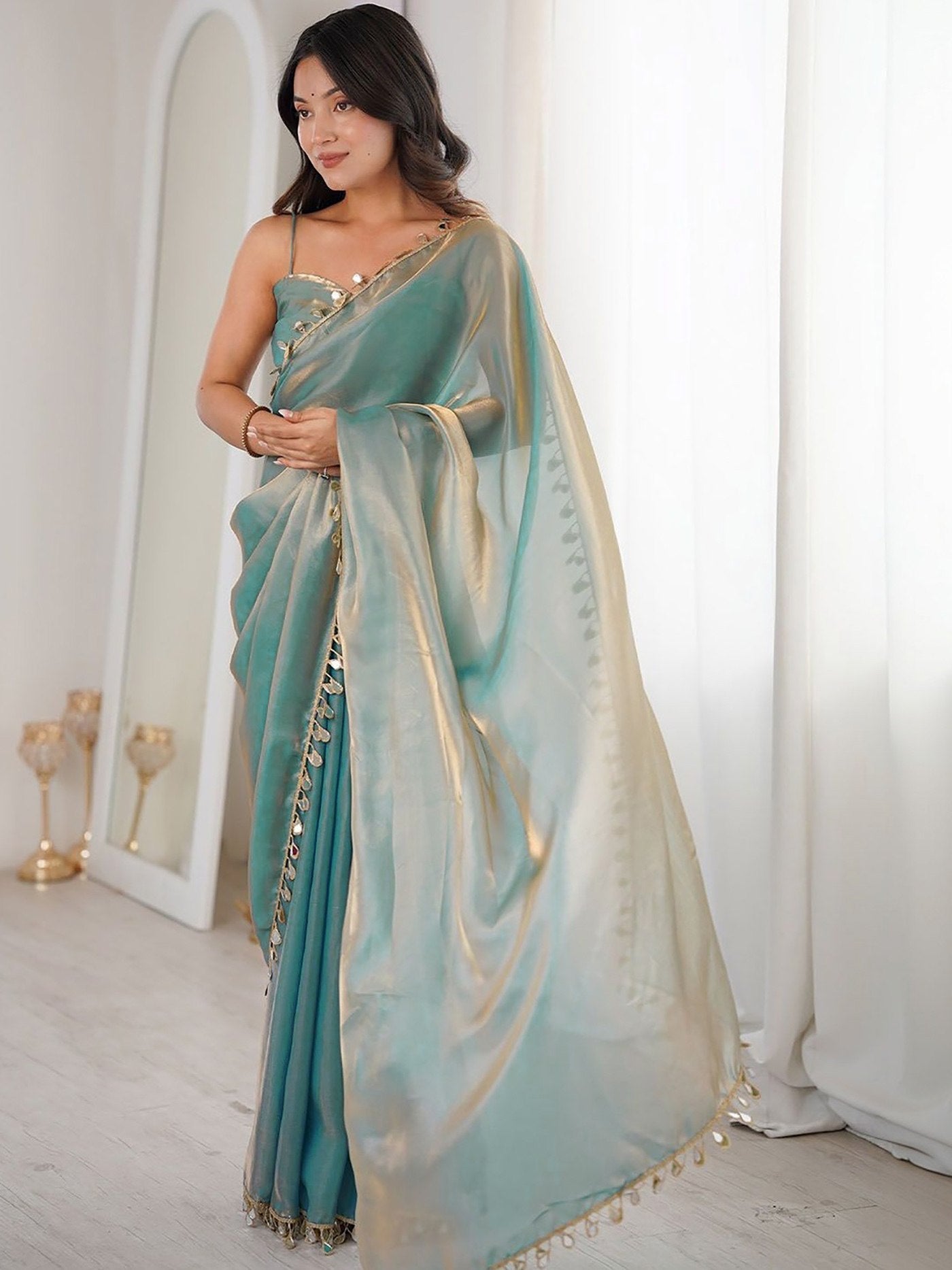 Beautiful Party Wear Saree with Lightweight fendyFabric