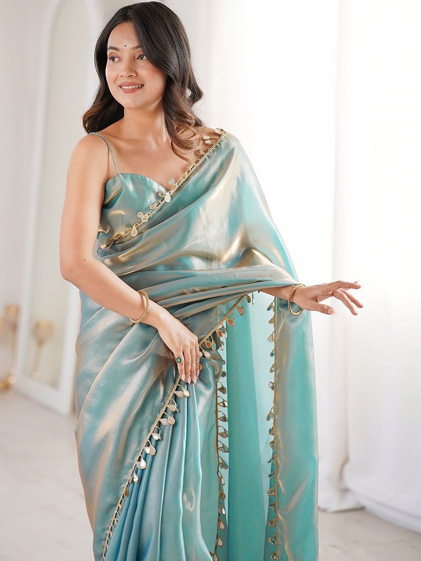 Beautiful Party Wear Saree with Lightweight fendyFabric
