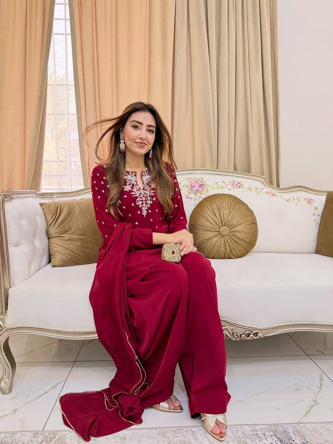 Women's Premium Embroidered Kurti Palazzo Dupatta Set | Designer Ethnic Suit | Party Wear, Festive & Wedding Collection