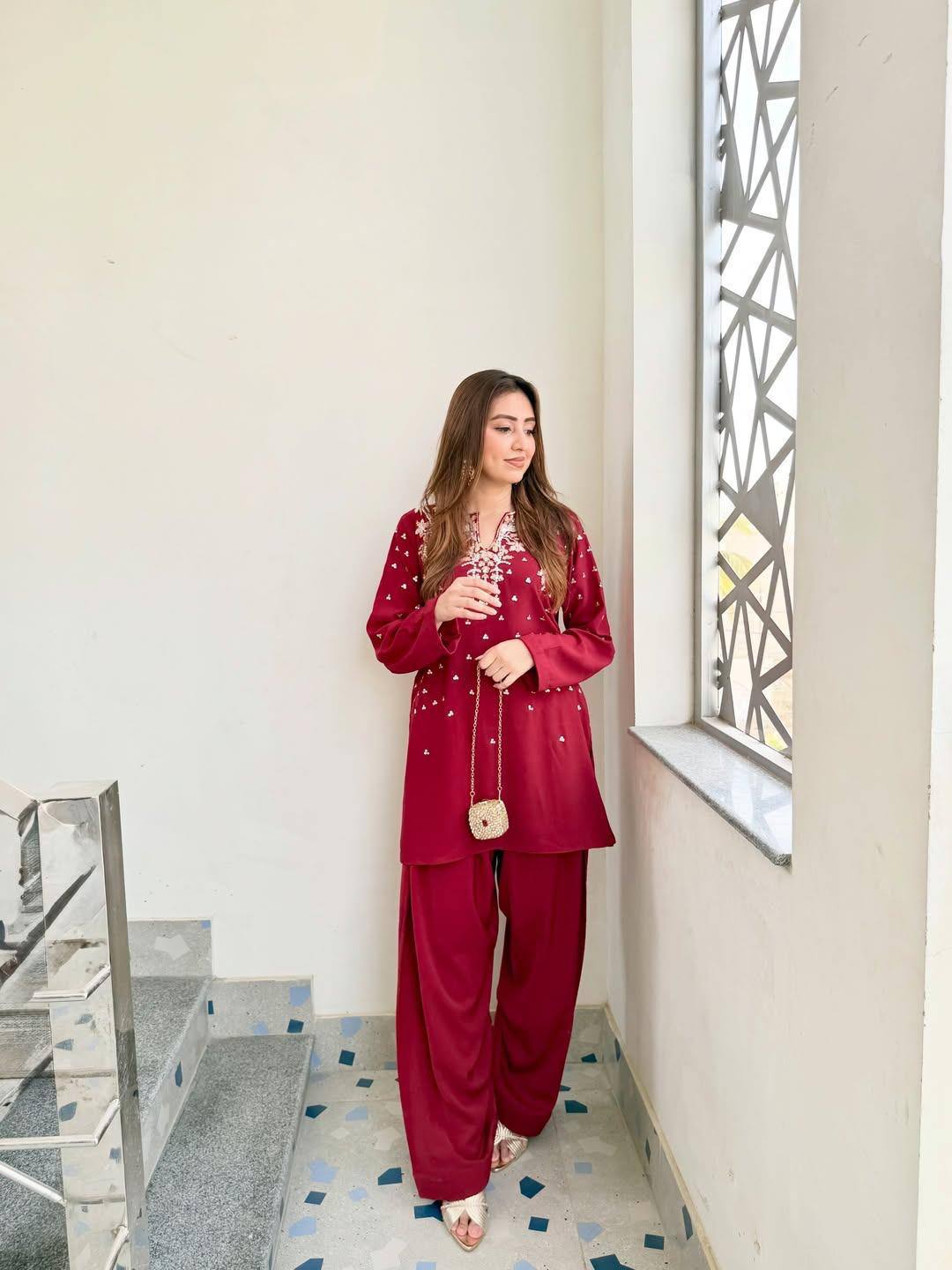 Women's Premium Embroidered Kurti Palazzo Dupatta Set | Designer Ethnic Suit | Party Wear, Festive & Wedding Collection