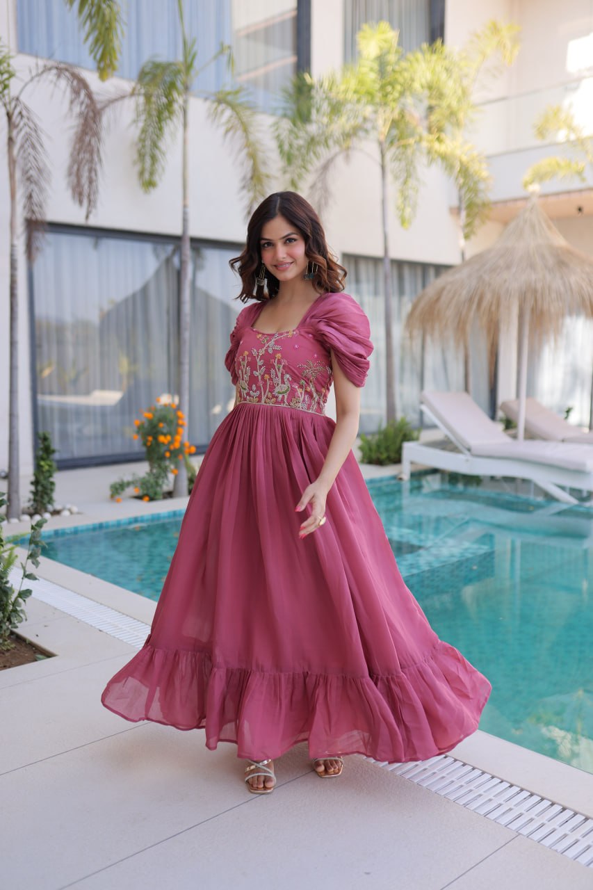 Latest Trending Anarkali Gown with Heavy Work