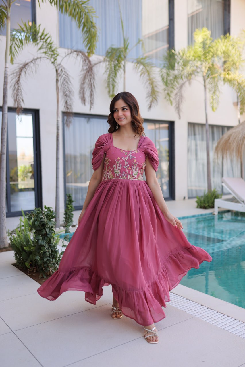 Latest Trending Anarkali Gown with Heavy Work