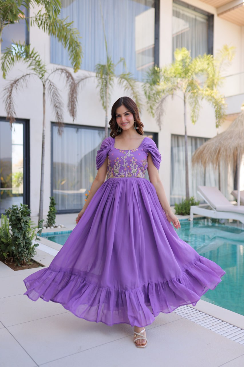 Latest Trending Anarkali Gown with Heavy Work