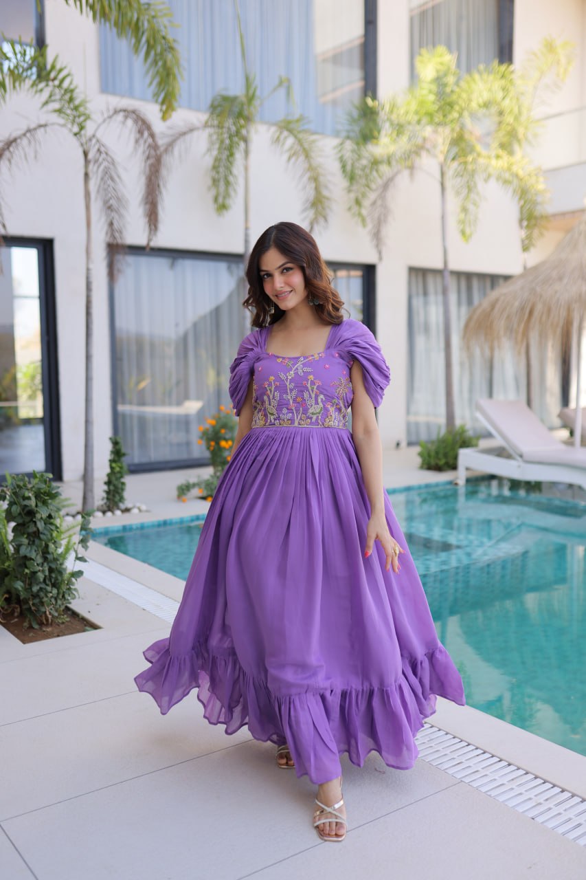 Latest Trending Anarkali Gown with Heavy Work