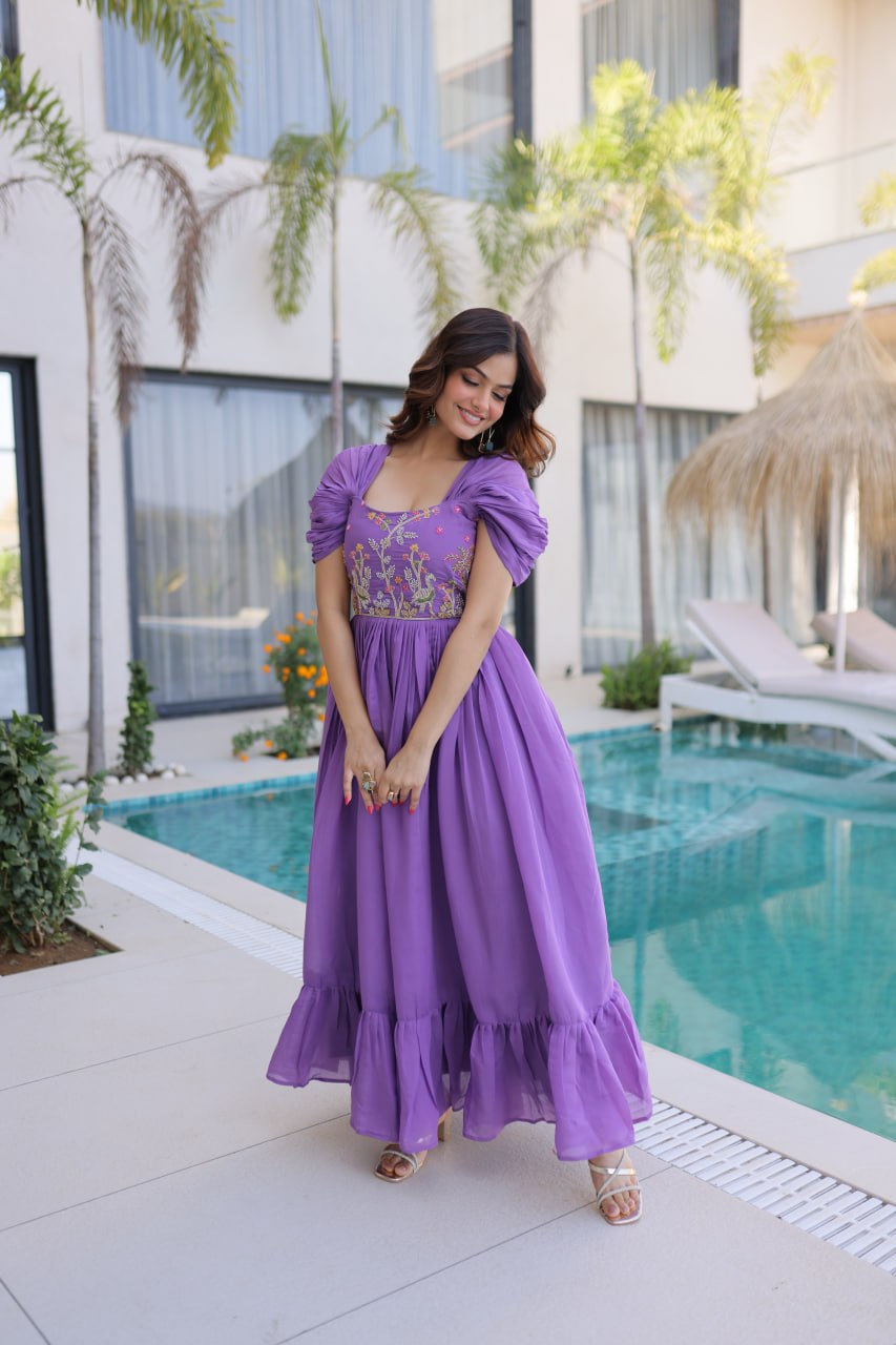 Latest Trending Anarkali Gown with Heavy Work