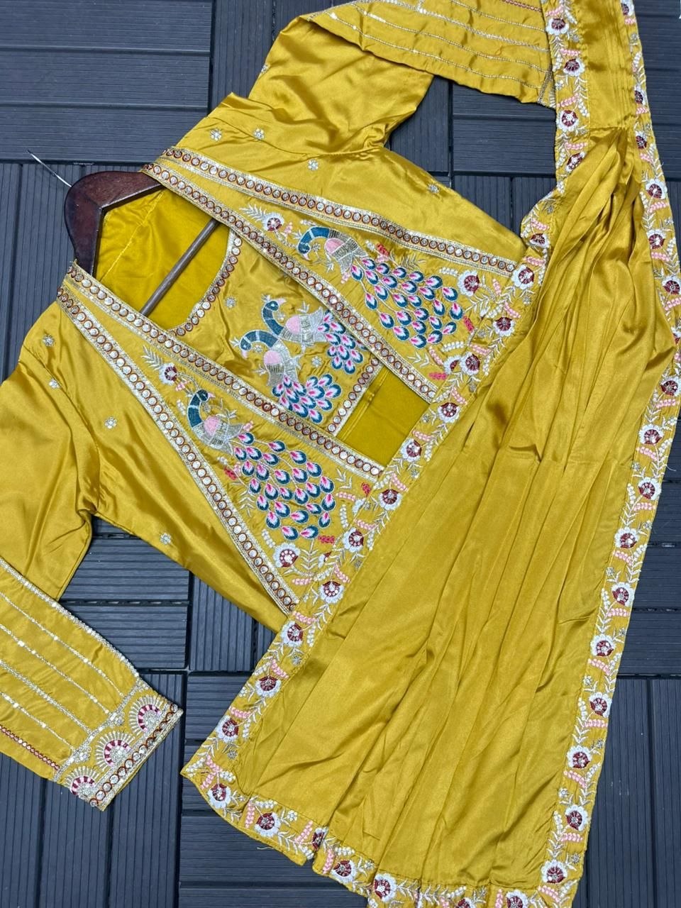 New Super Trending Party jacket with saree Reday to wear Embroidery work saree