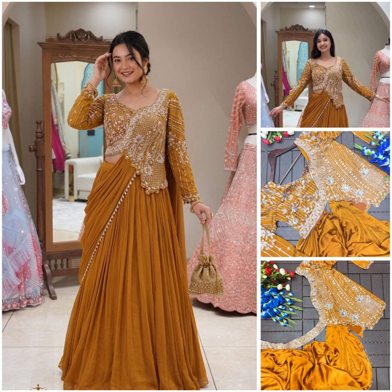 🤷‍♀️New Launching Embroidery Work Lehenga Choli🤷‍♀️
