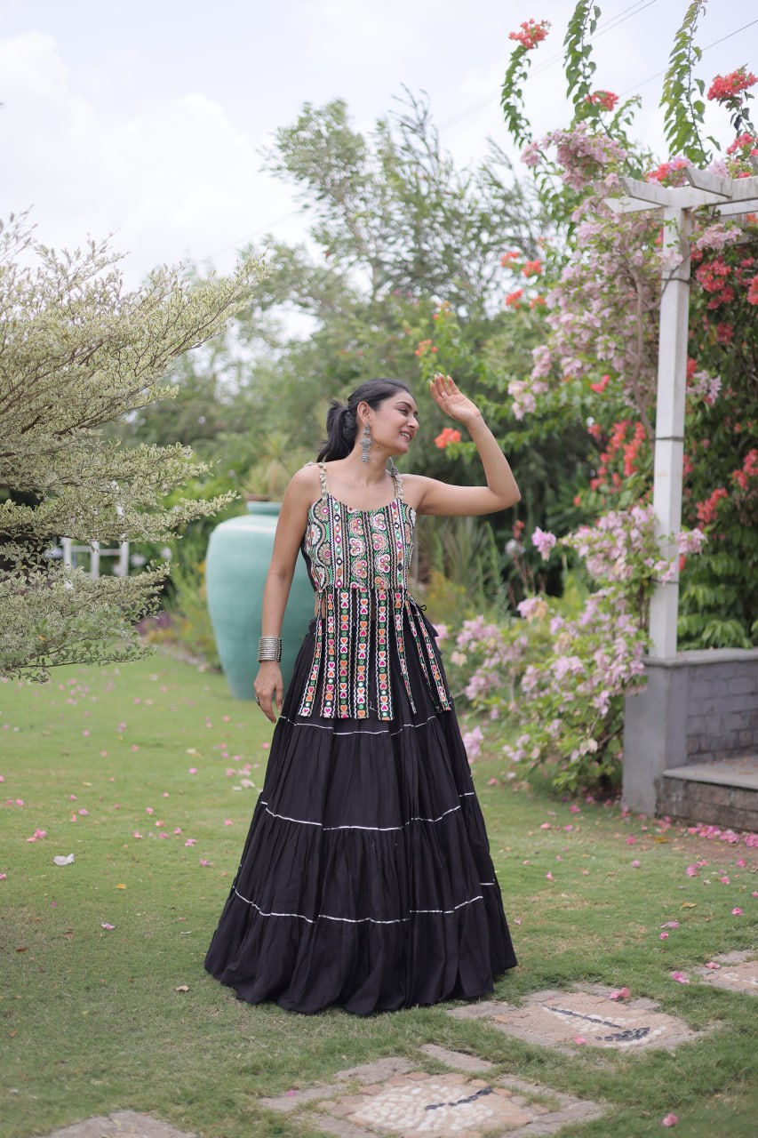 Women’s Designer Kutchi Work Lehenga Choli | Traditional Embroidered Flared Ghagra Set