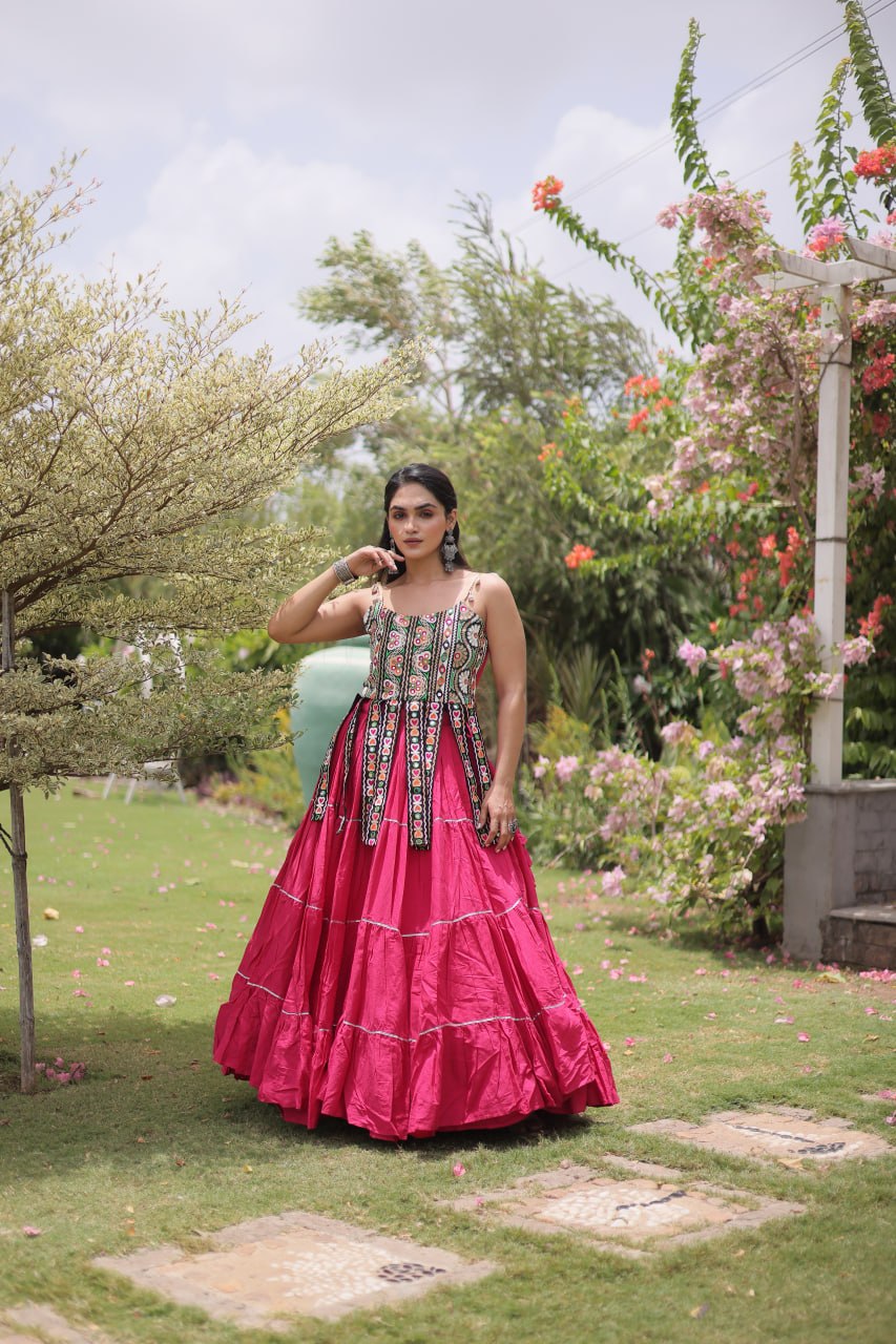 Women’s Designer Kutchi Work Lehenga Choli | Traditional Embroidered Flared Ghagra Set