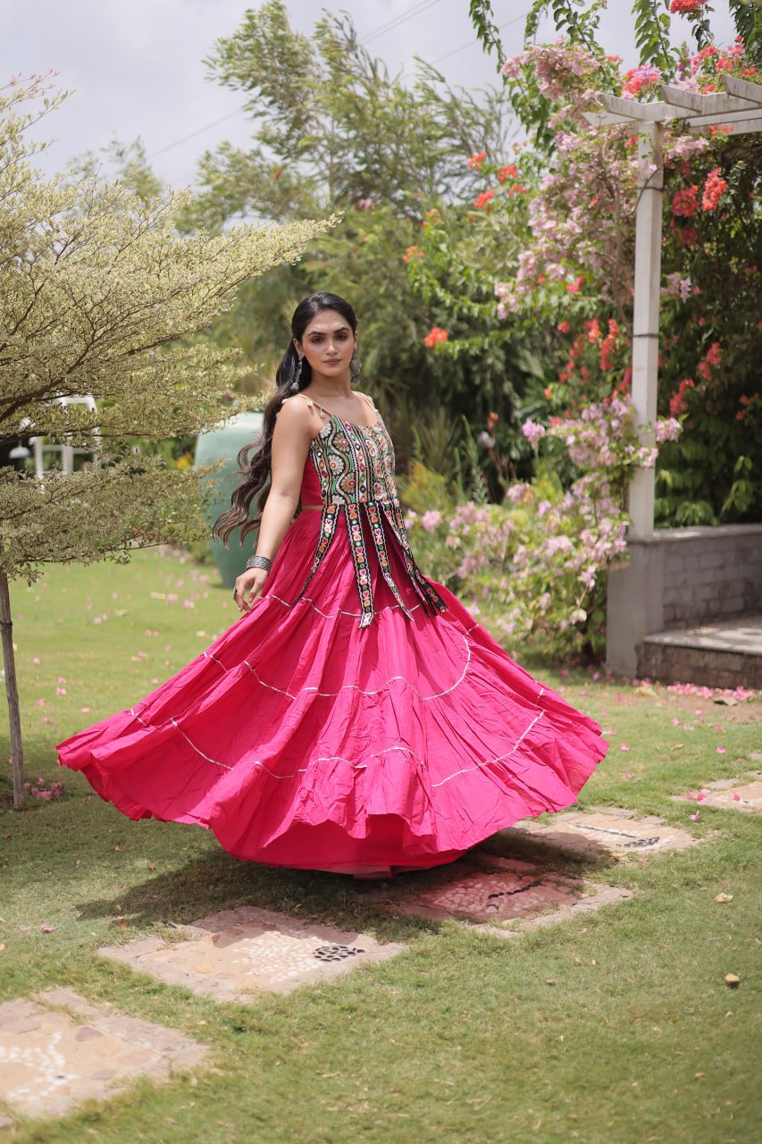 Women’s Designer Kutchi Work Lehenga Choli | Traditional Embroidered Flared Ghagra Set
