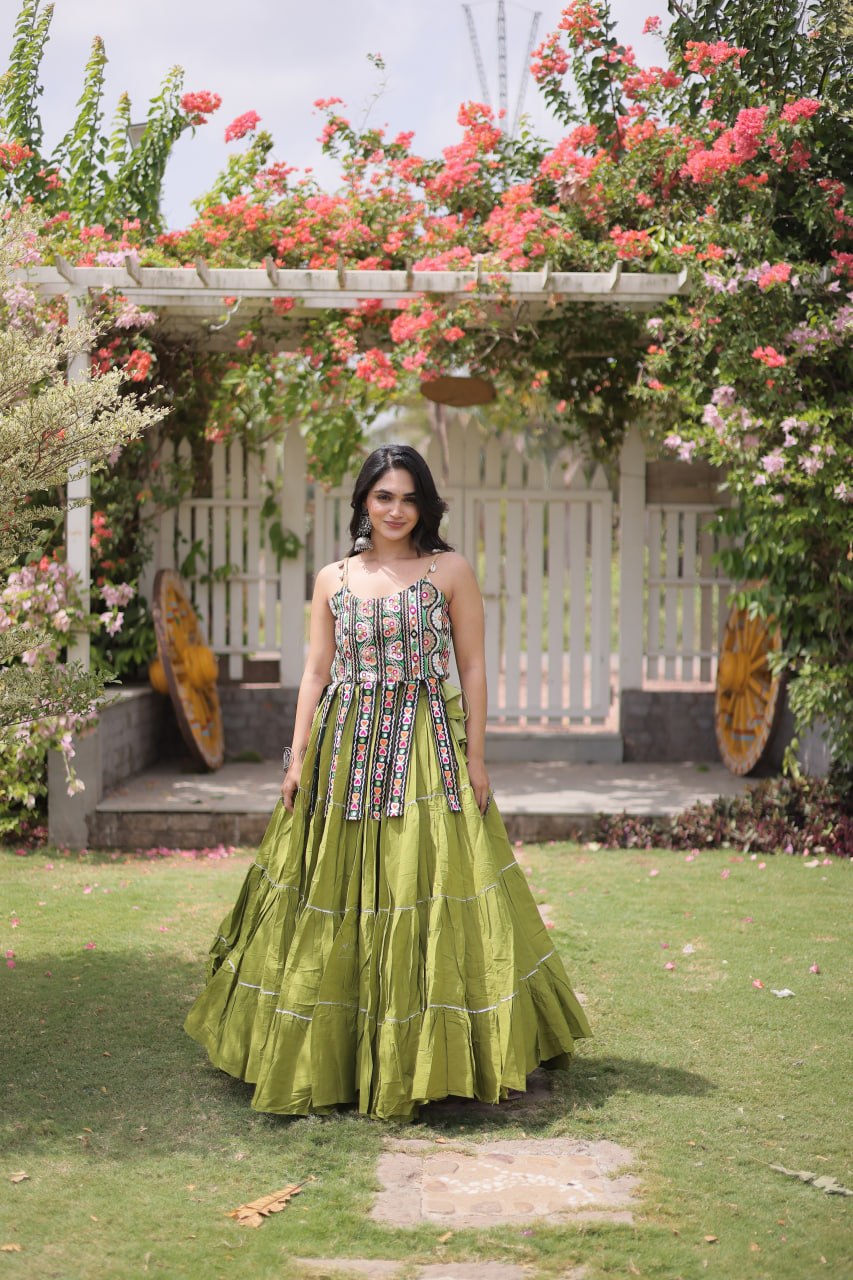 Women’s Designer Kutchi Work Lehenga Choli | Traditional Embroidered Flared Ghagra Set
