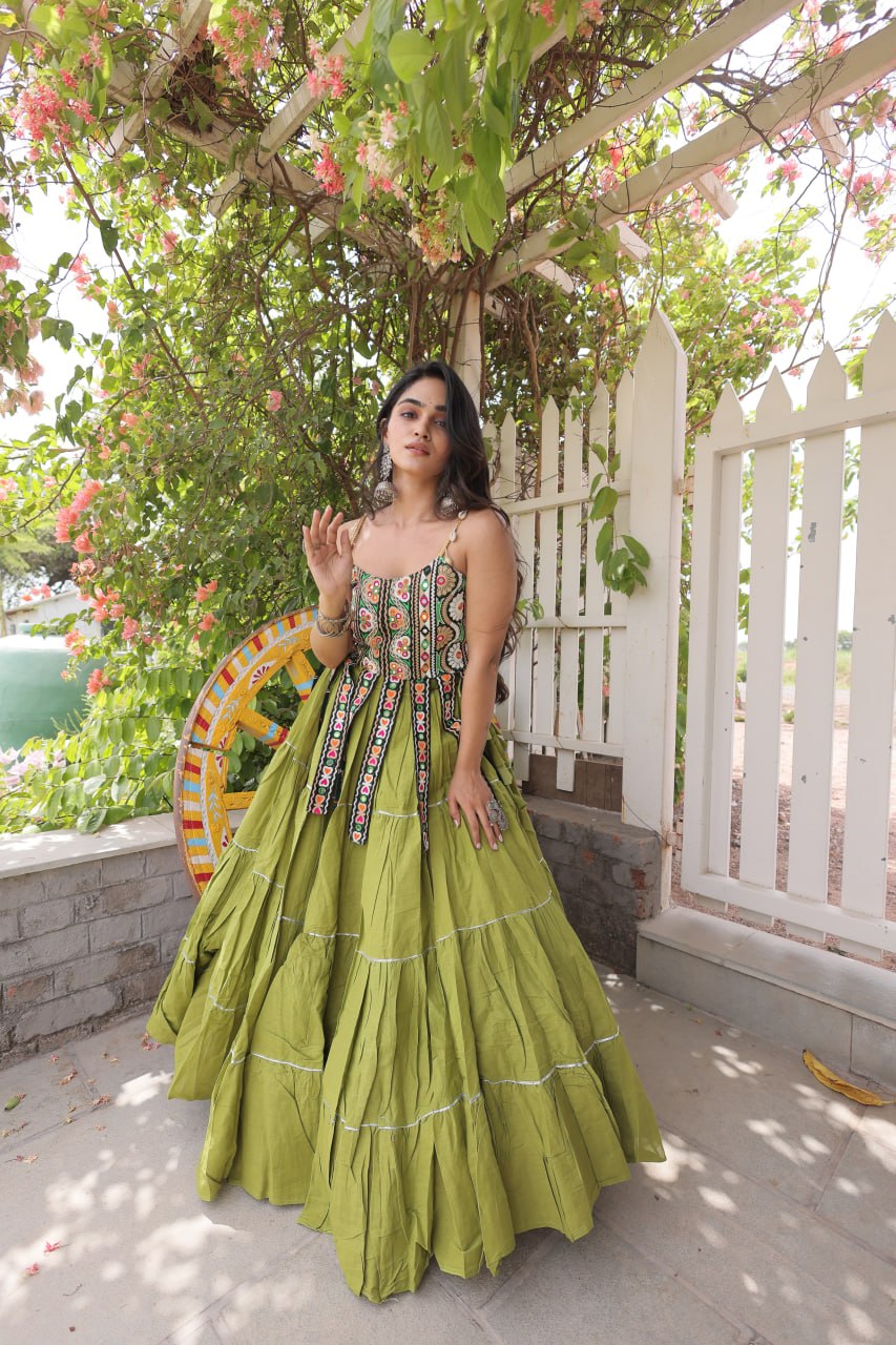 Women’s Designer Kutchi Work Lehenga Choli | Traditional Embroidered Flared Ghagra Set