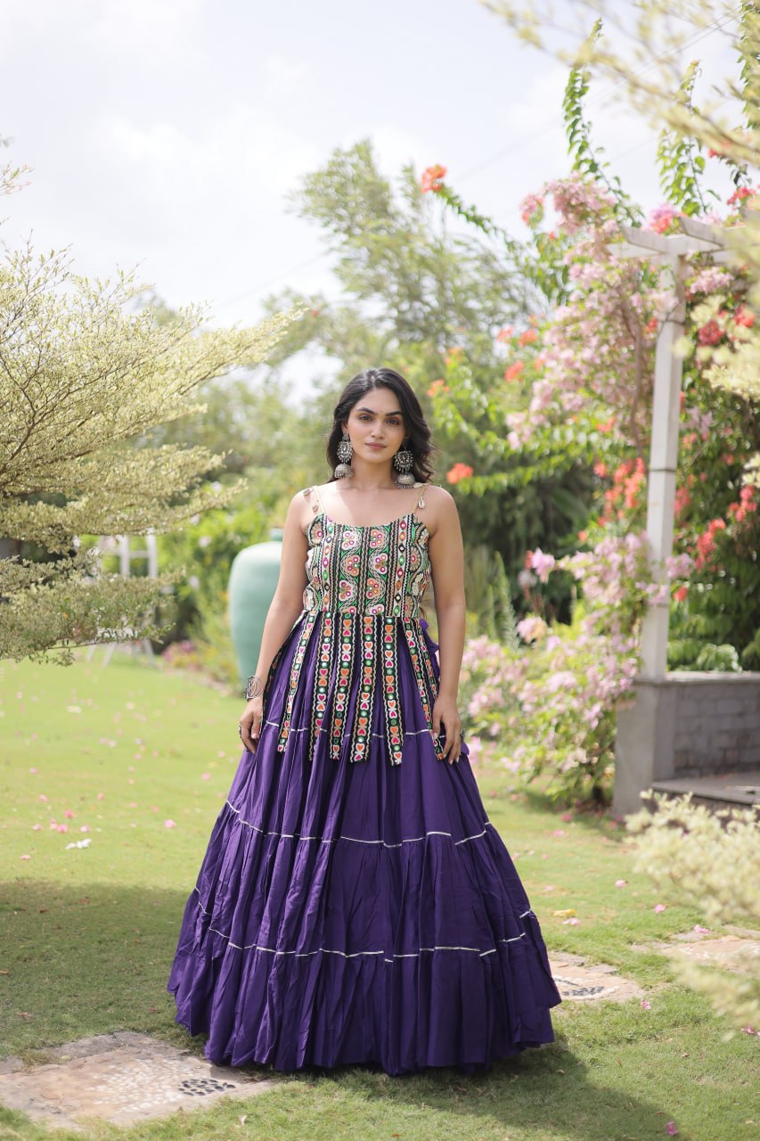 Women’s Designer Kutchi Work Lehenga Choli | Traditional Embroidered Flared Ghagra Set