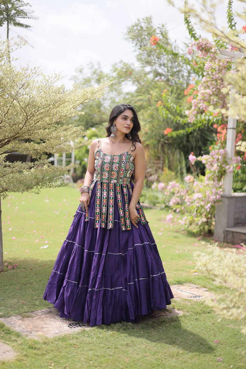 Women’s Designer Kutchi Work Lehenga Choli | Traditional Embroidered Flared Ghagra Set