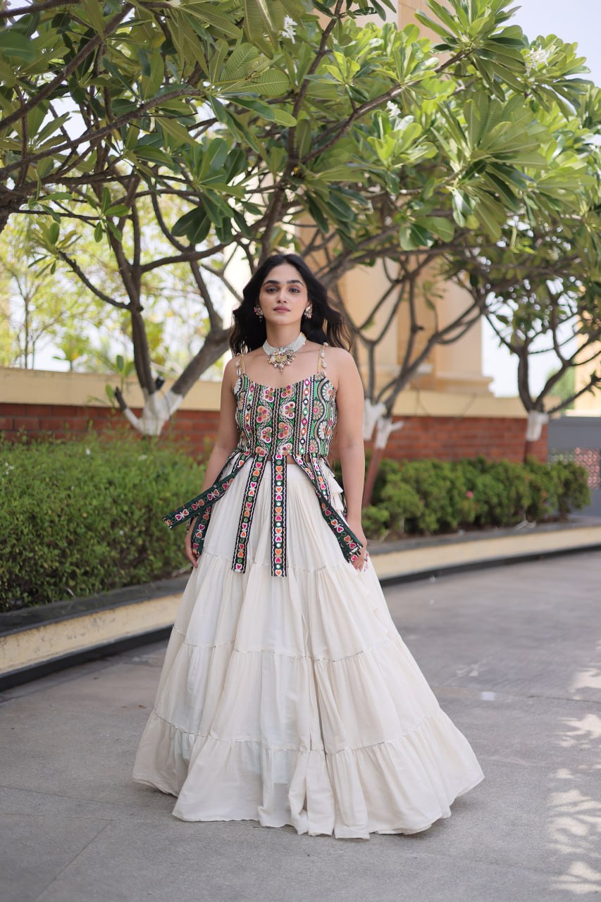 Women’s Designer Kutchi Work Lehenga Choli | Traditional Embroidered Flared Ghagra Set