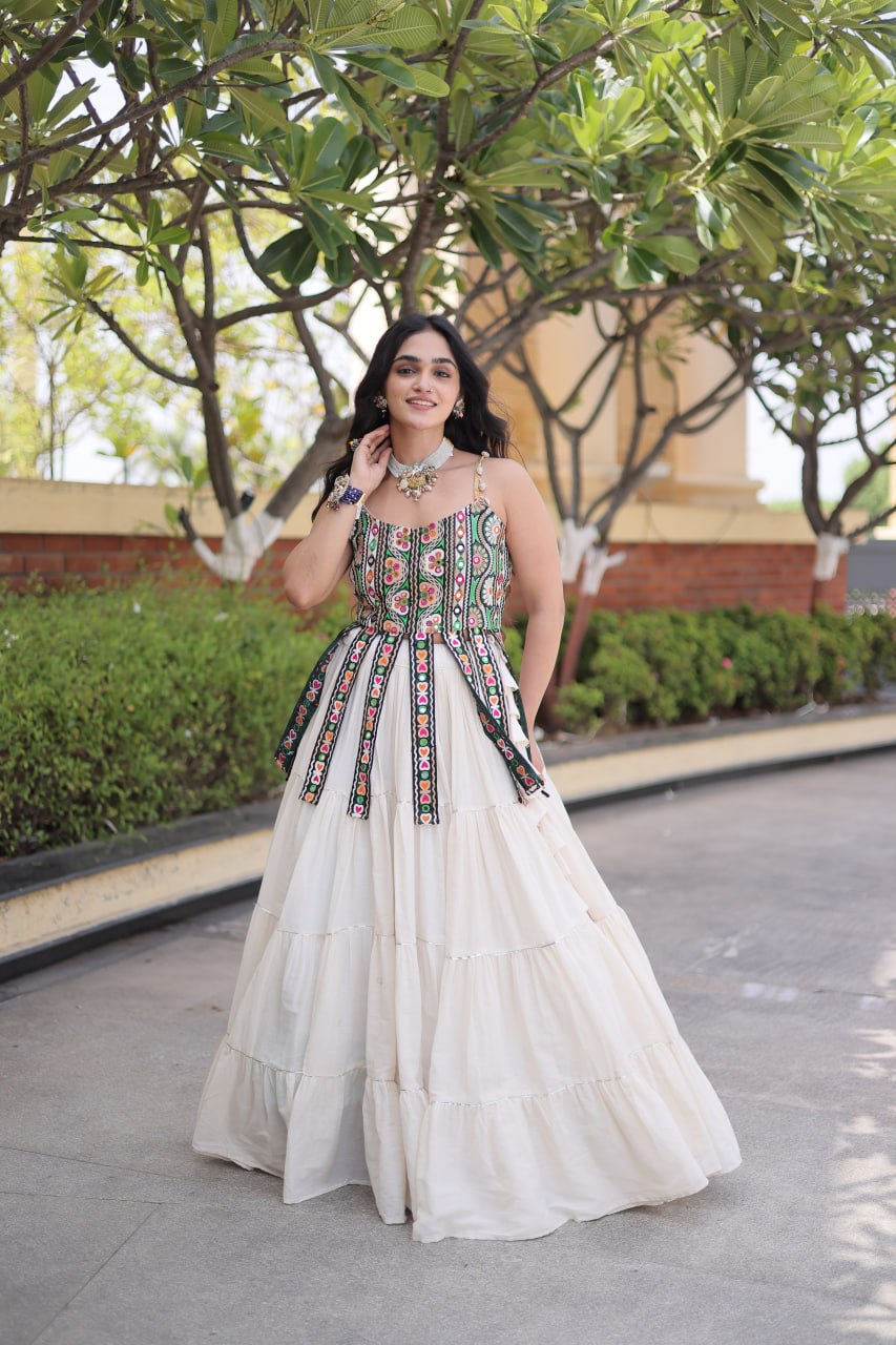 Women’s Designer Kutchi Work Lehenga Choli | Traditional Embroidered Flared Ghagra Set