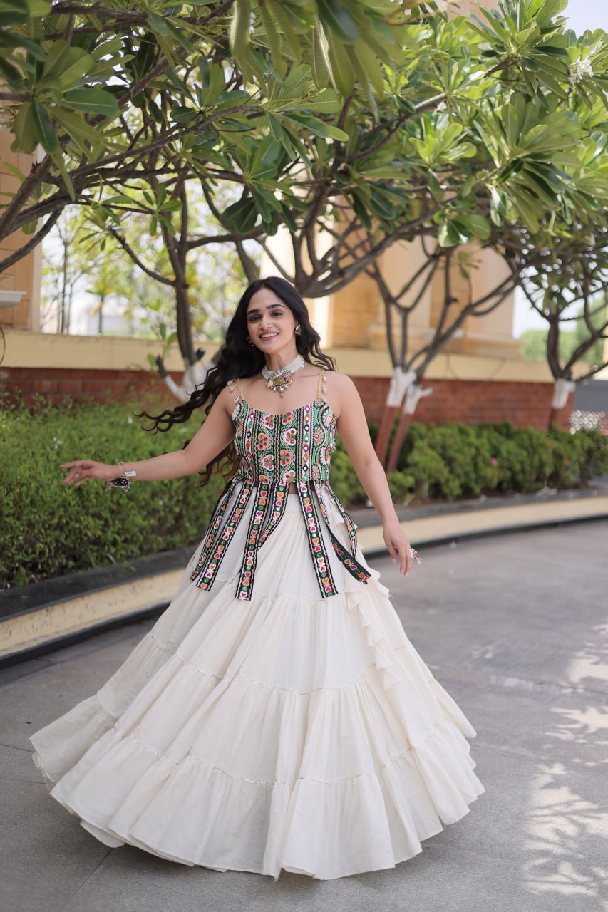 Women’s Designer Kutchi Work Lehenga Choli | Traditional Embroidered Flared Ghagra Set
