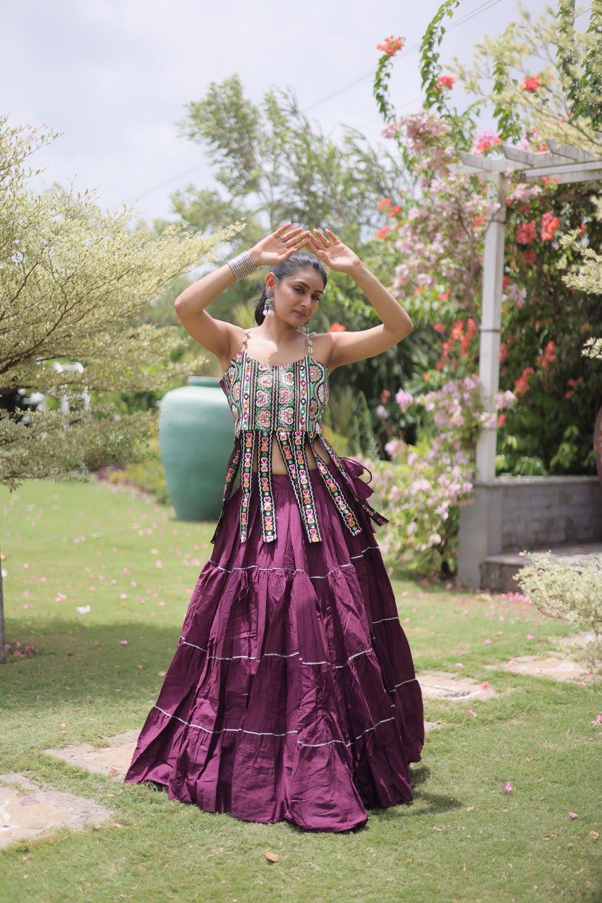 Women’s Designer Kutchi Work Lehenga Choli | Traditional Embroidered Flared Ghagra Set