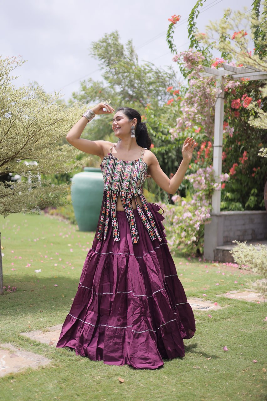 Women’s Designer Kutchi Work Lehenga Choli | Traditional Embroidered Flared Ghagra Set