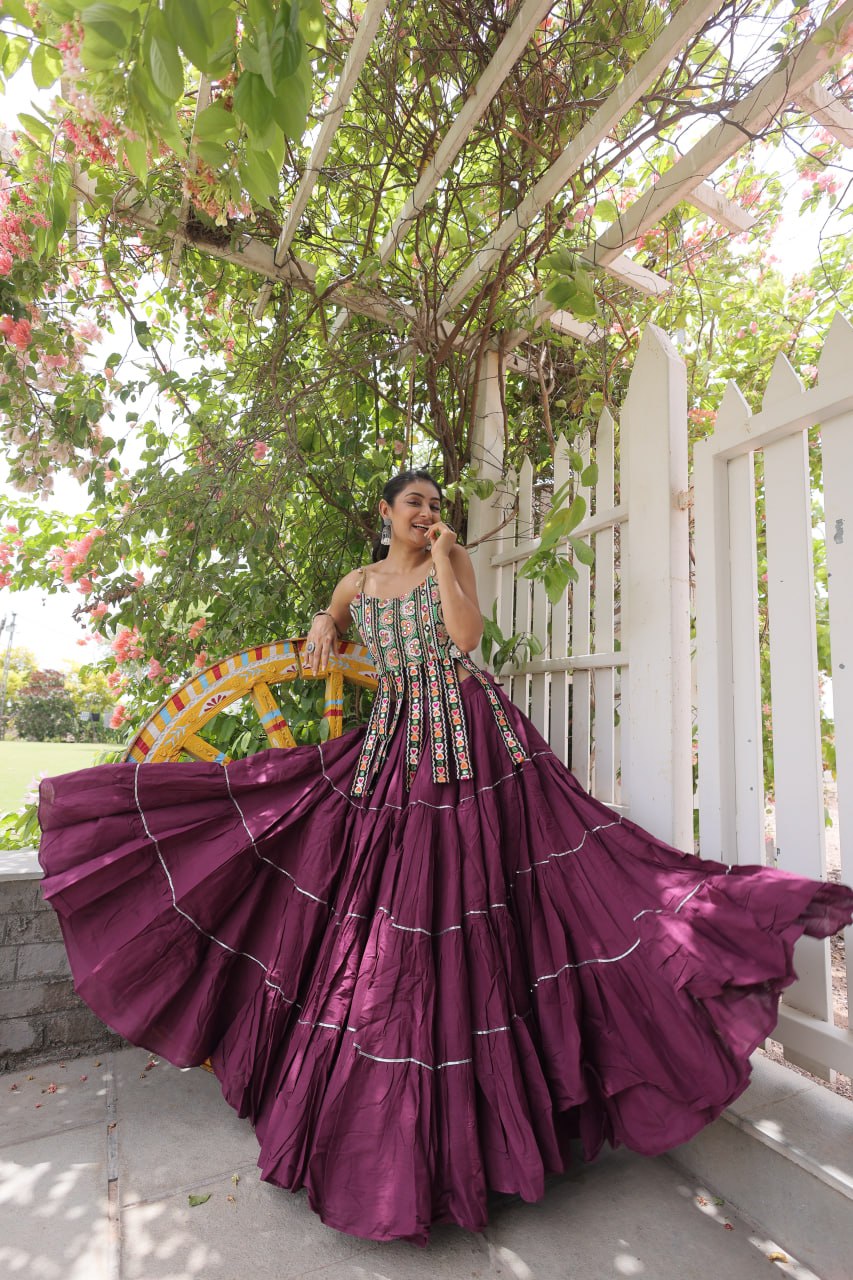 Women’s Designer Kutchi Work Lehenga Choli | Traditional Embroidered Flared Ghagra Set
