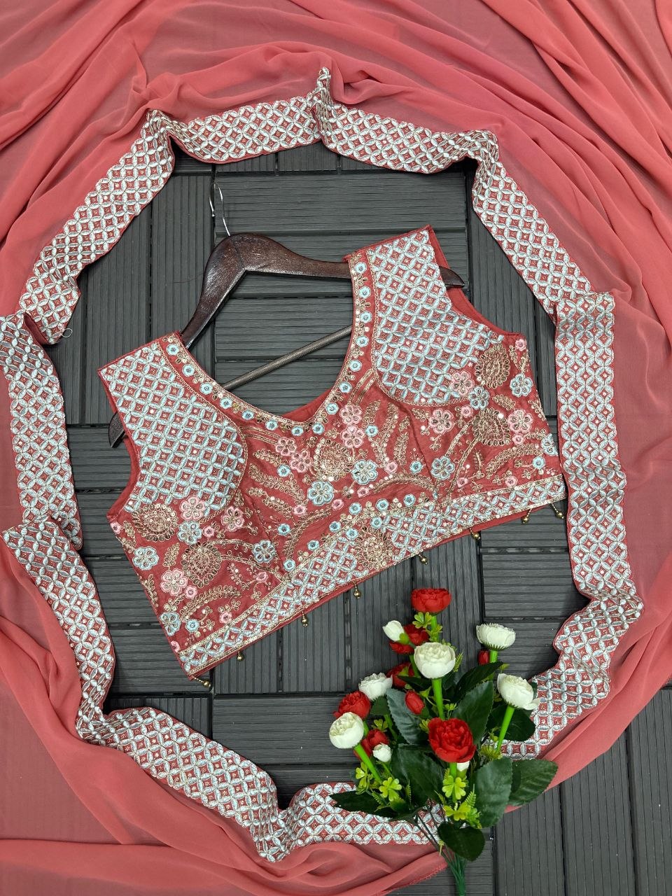 New Super Trending Party Wear Shrug with Sarara