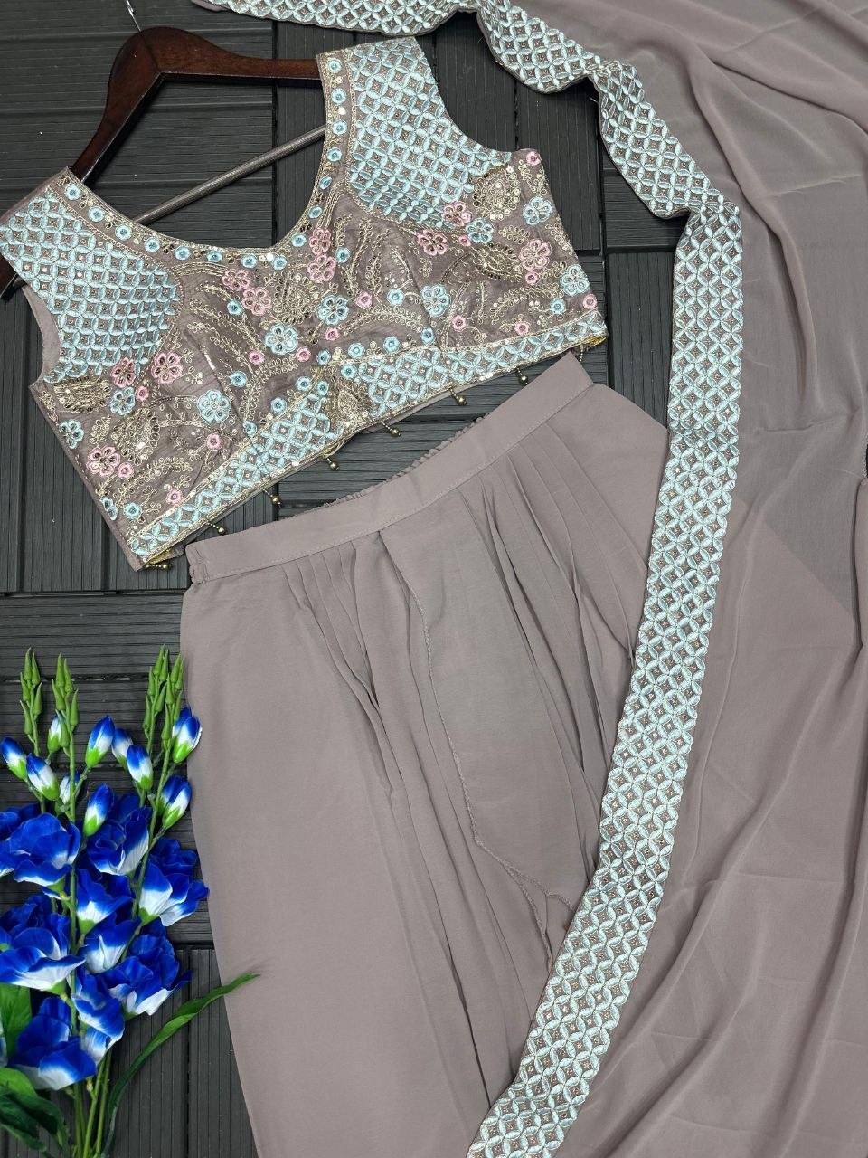 New Super Trending Party Wear Shrug with Sarara