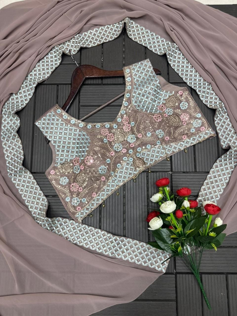 New Super Trending Party Wear Shrug with Sarara