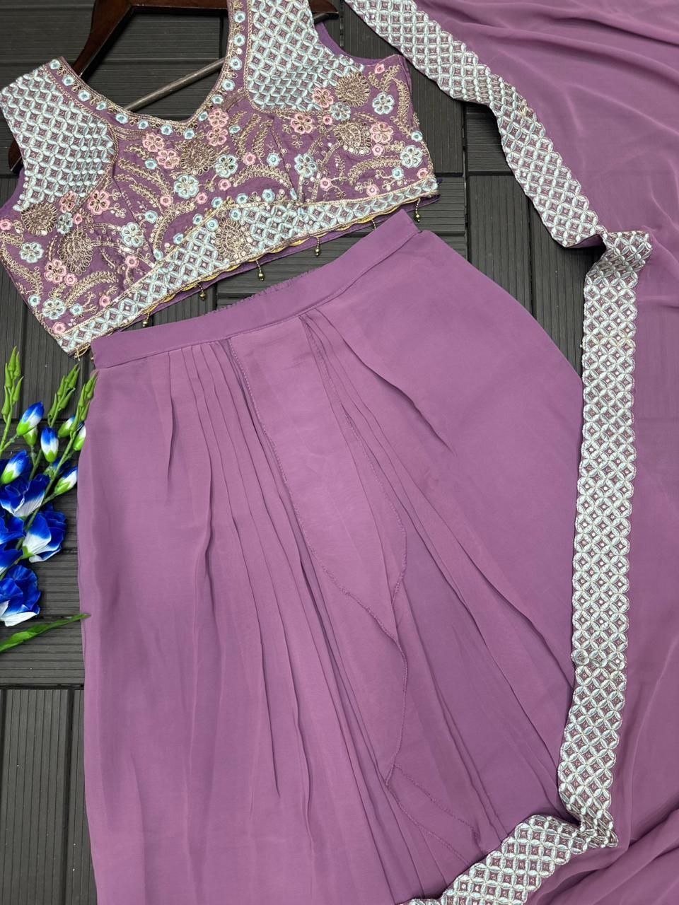 New Super Trending Party Wear Shrug with Sarara