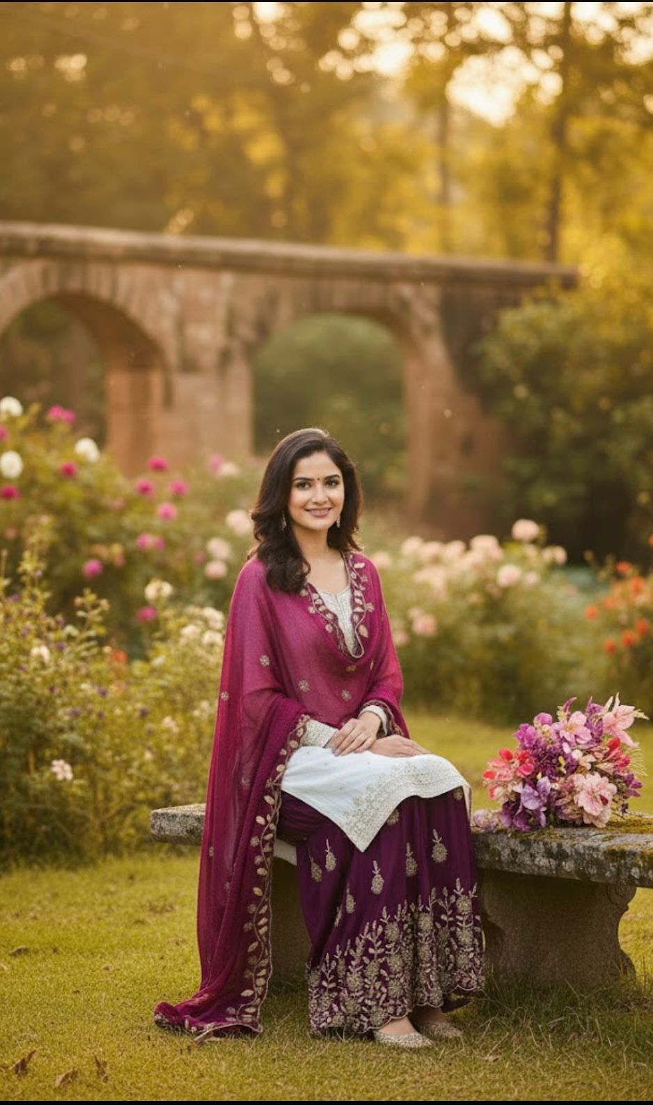 Series New Designer Party Sharara Suit & Dupatta Set