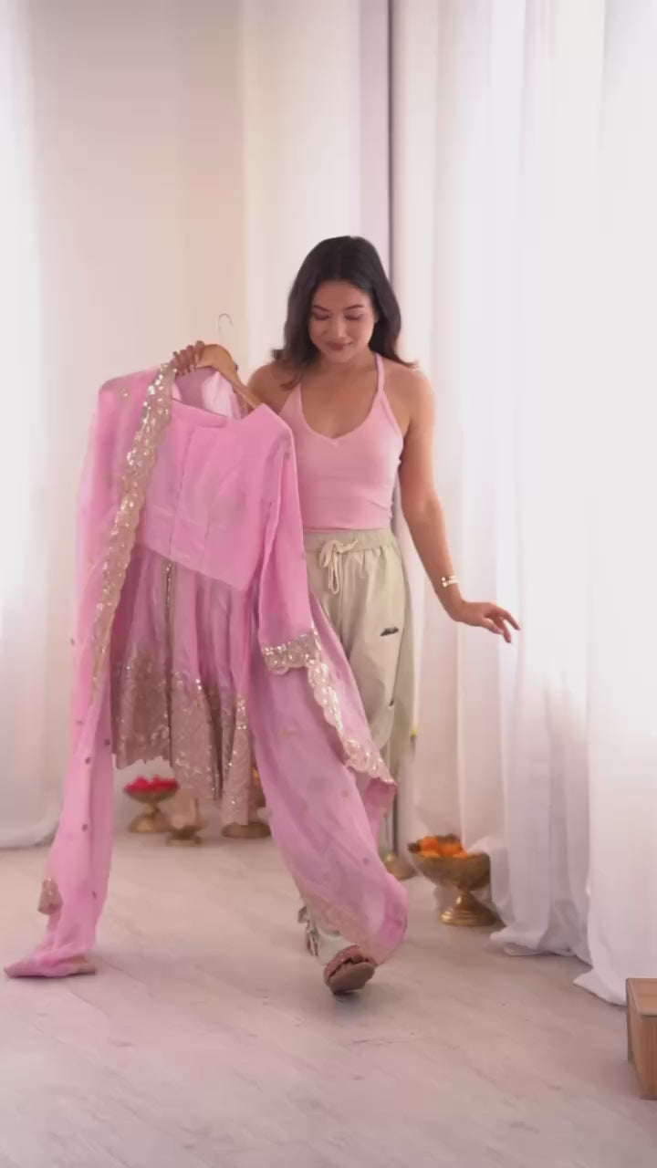 Designer Kurta Palazzo Set for Women | Embroidered Ethnic Wear Collection with Dupatta | Festive & Party Wear