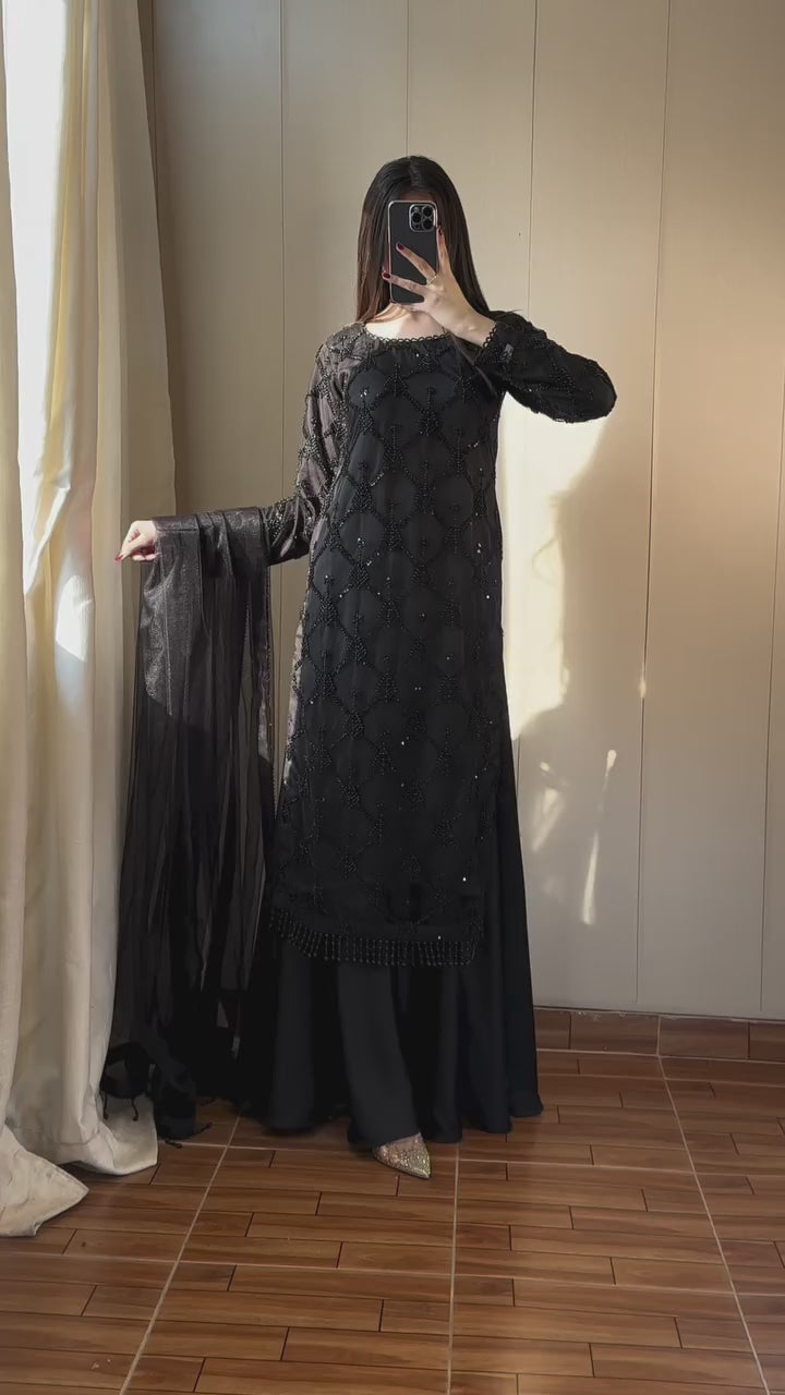 Graceful Long Kurta Set with Dupatta – Festive & Occasion Wear