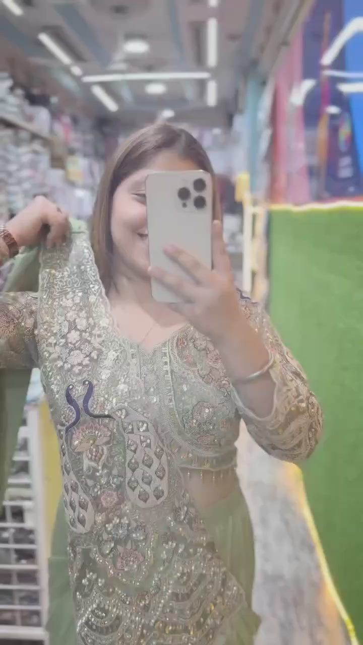 Designer Ready-to-Wear Saree with Heavy Embroidered Blouse – Premium Wedding & Party Wear
