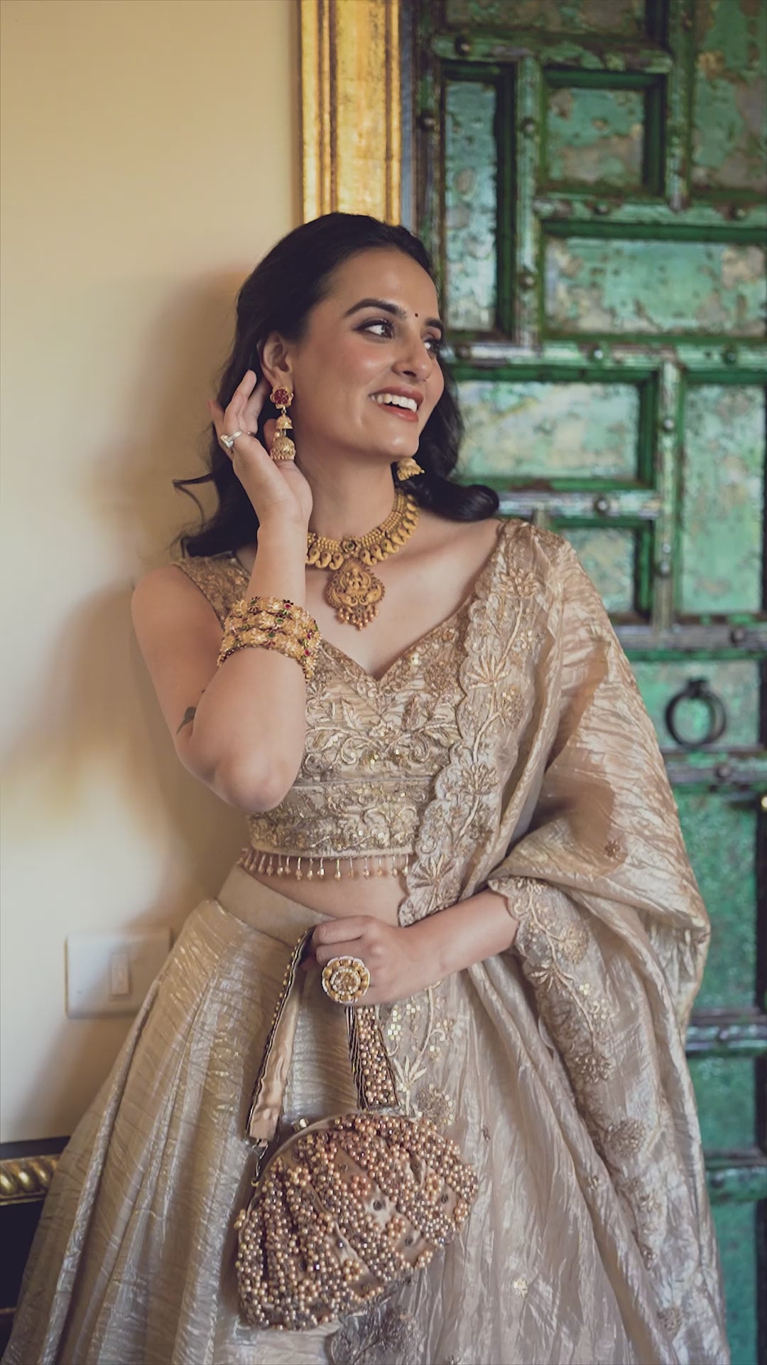 Luxury Golden Lehenga Choli with Dupatta – Designer Wedding Wear