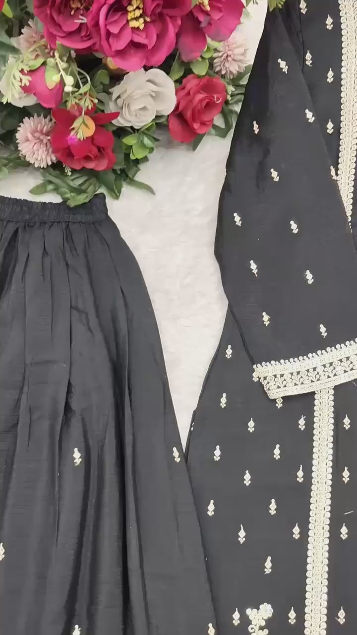 Stylish Women’s Sharara Set with Heavy Embroidery & Dupatta